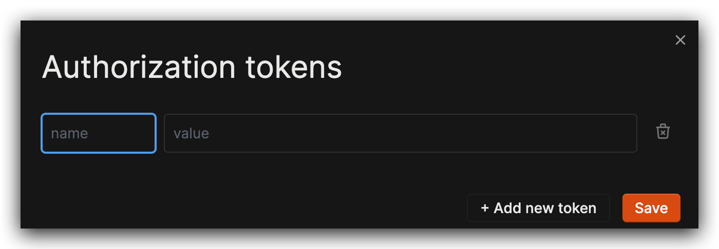 empty auth tokens