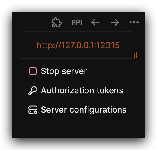 check api server panel